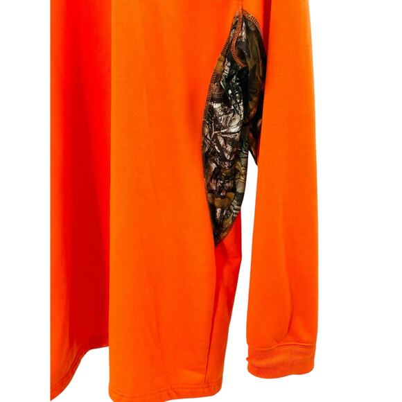 American Crown Texas Deer Logo 1/4 Zip Pullover - Orange Camo (Men’s XXL - Picture 7 of 11